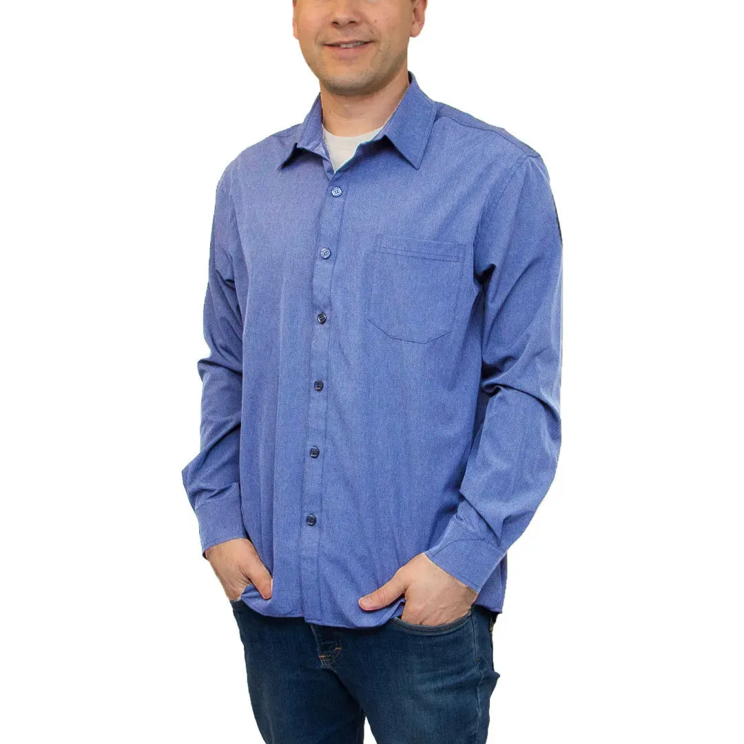 All American Clothing Co. - Men's Long Sleeve Dress Shirt with Pocket