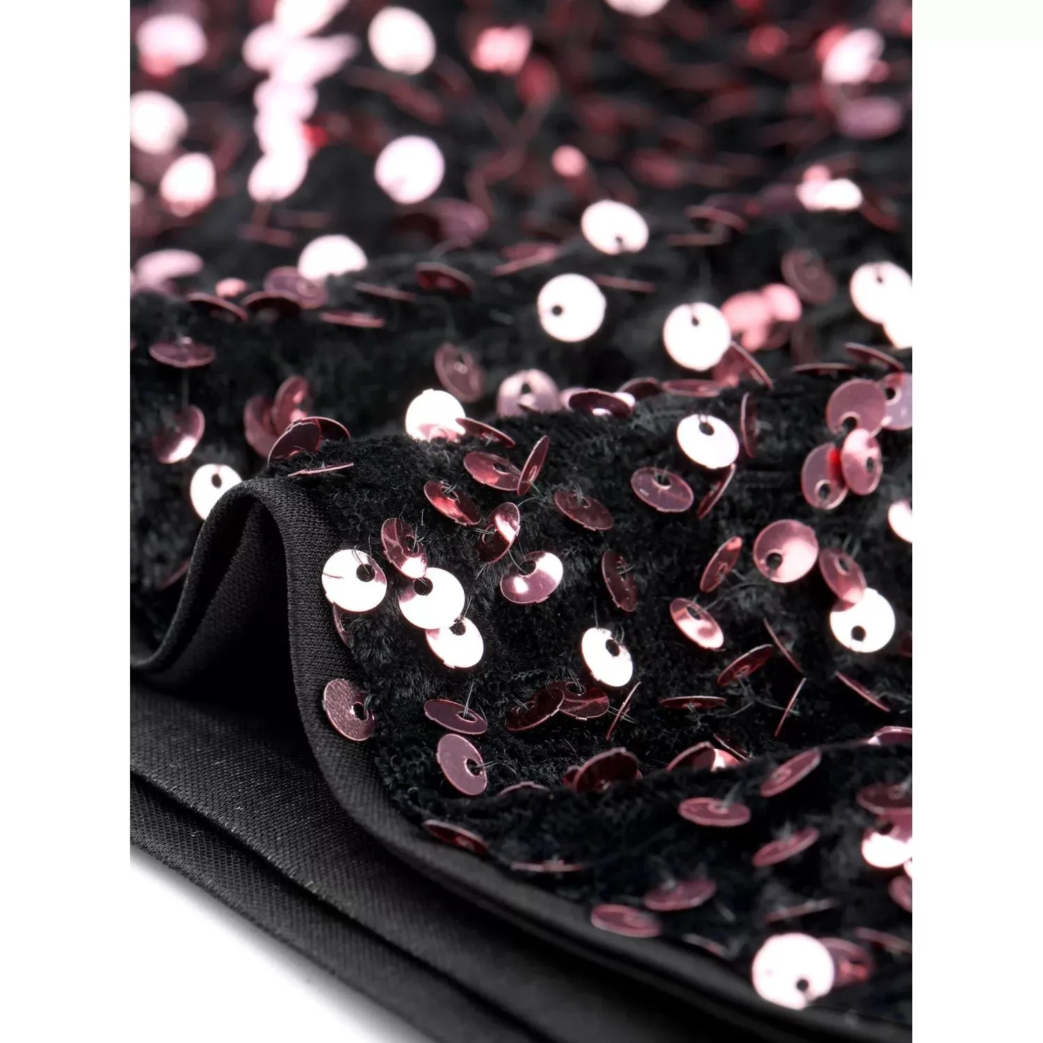 ALLEGRA K Women's Velvet Glitter Sequin Cami Crop Top With Spaghetti Straps ,  pink