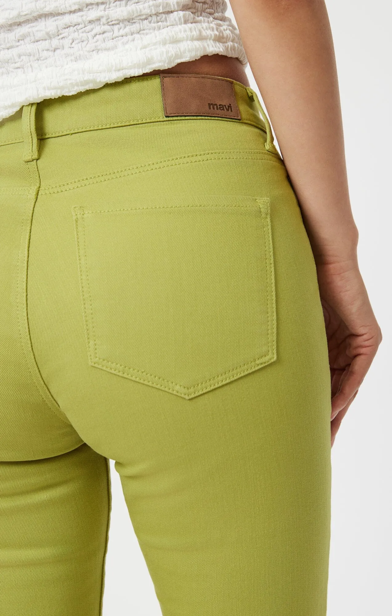 ANIKA CROP FLARE IN SPINACH GREEN FLEX BLUE