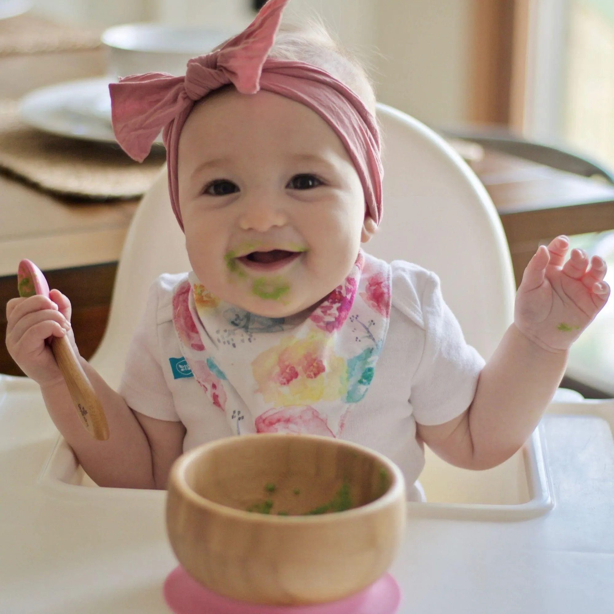 Baby Spoon Regular Scoop | Bamboo & Silicone