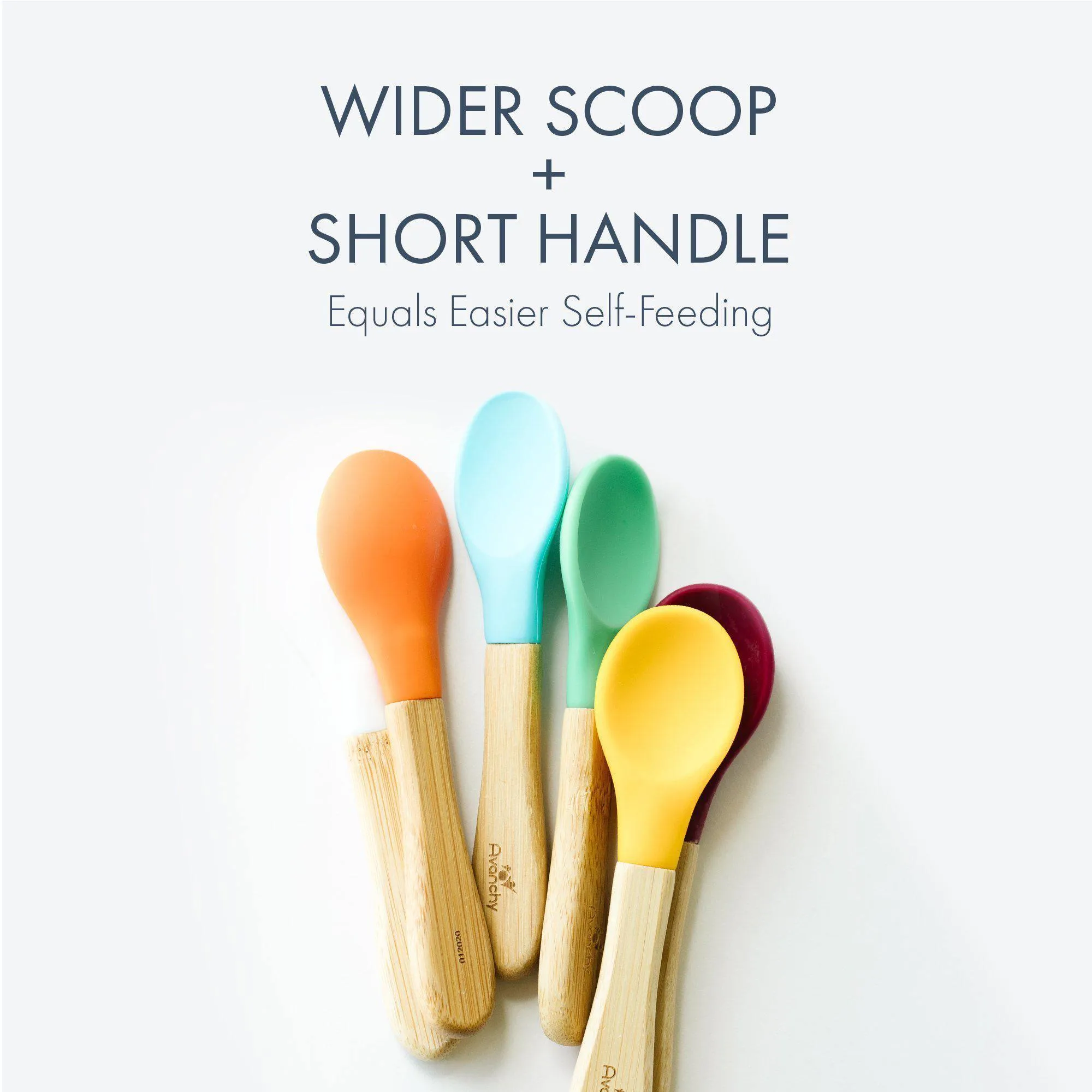 Baby Spoon Regular Scoop | Bamboo & Silicone