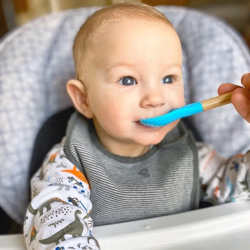 Baby Spoon Regular Scoop | Bamboo & Silicone