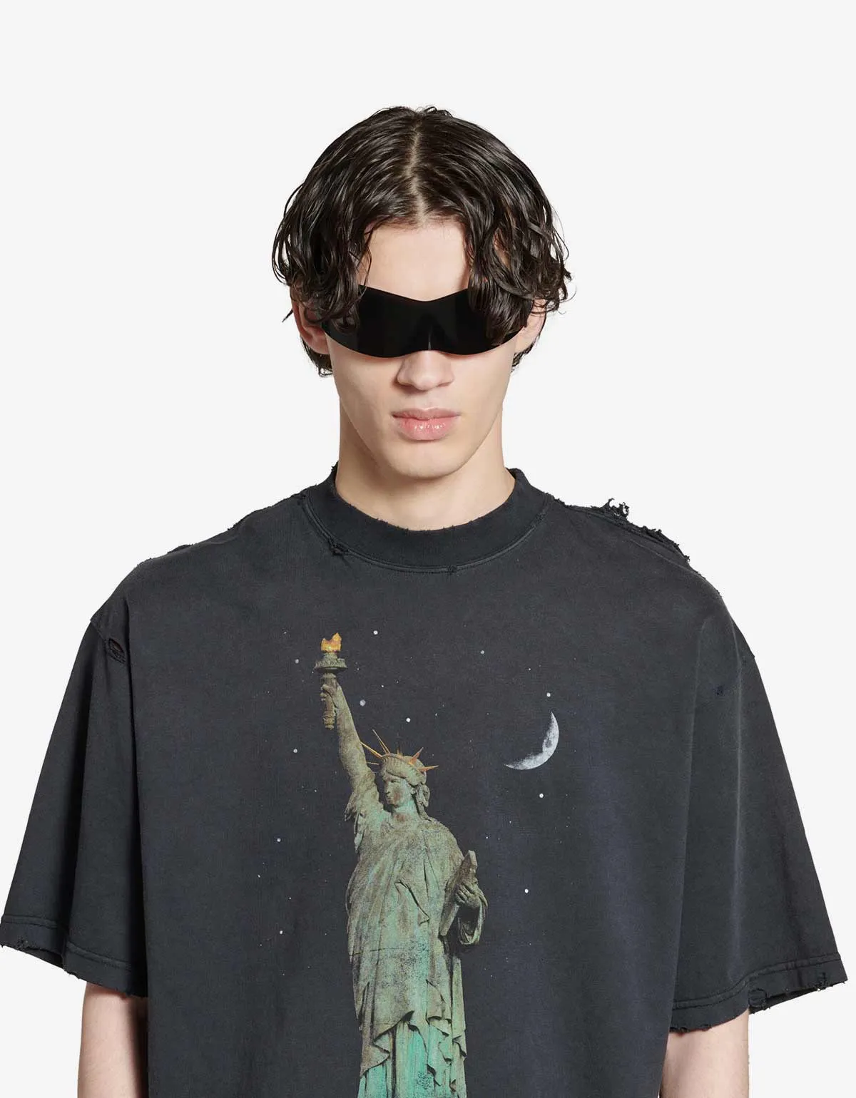 Balenciaga Black Paris Liberty Medium Fit T-Shirt