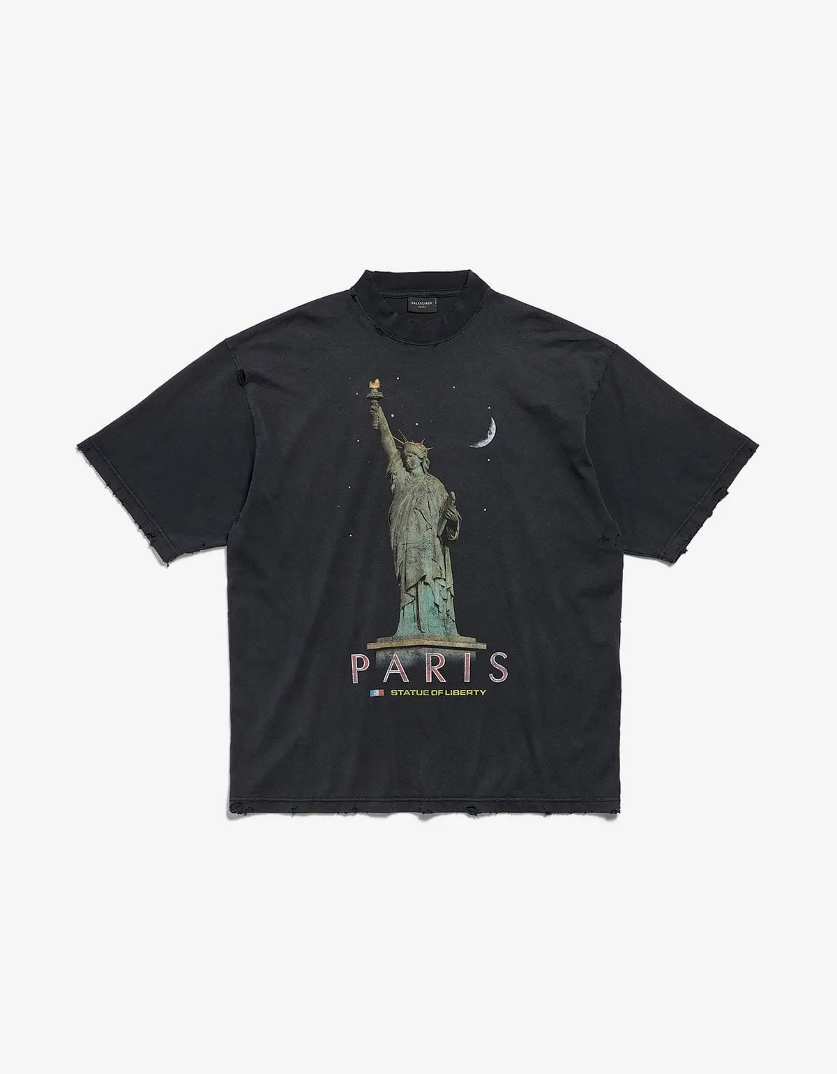 Balenciaga Black Paris Liberty Medium Fit T-Shirt