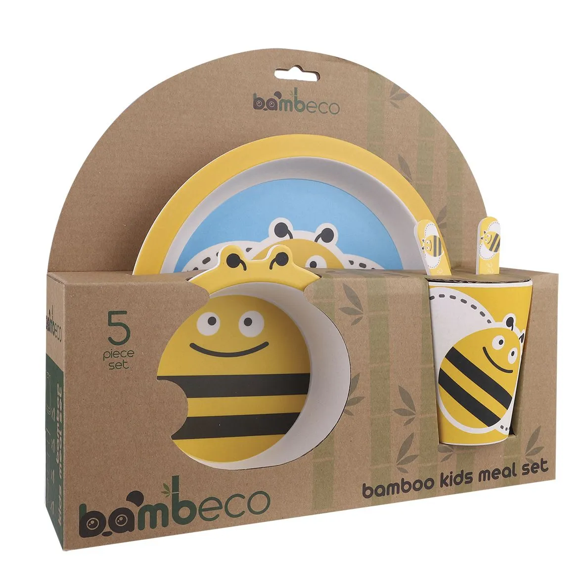 Bamboo 5pc Dinner Set - Bee