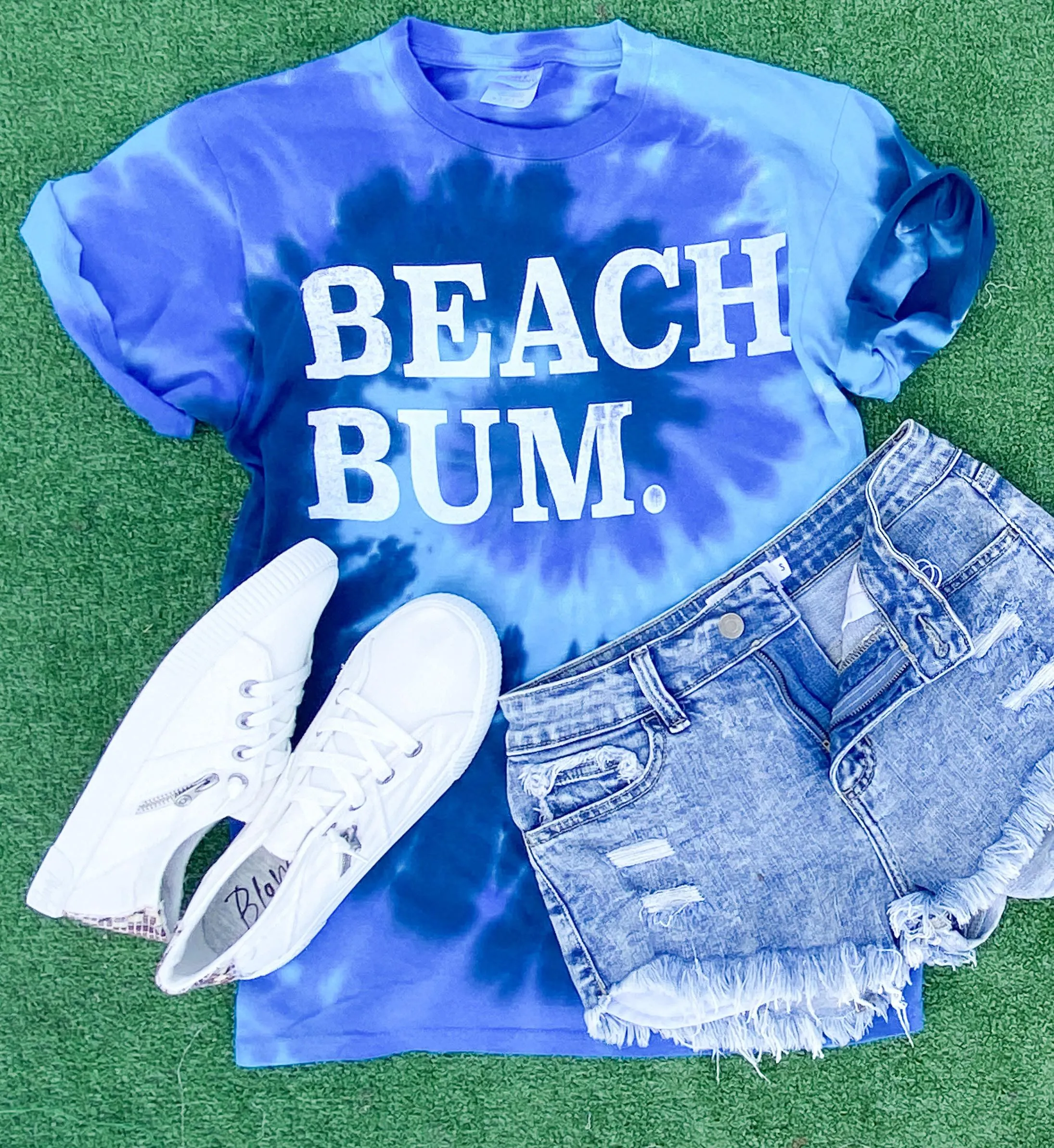 Beach Bum Ocean Rainbow Tie Dye T-shirt - Final Sale