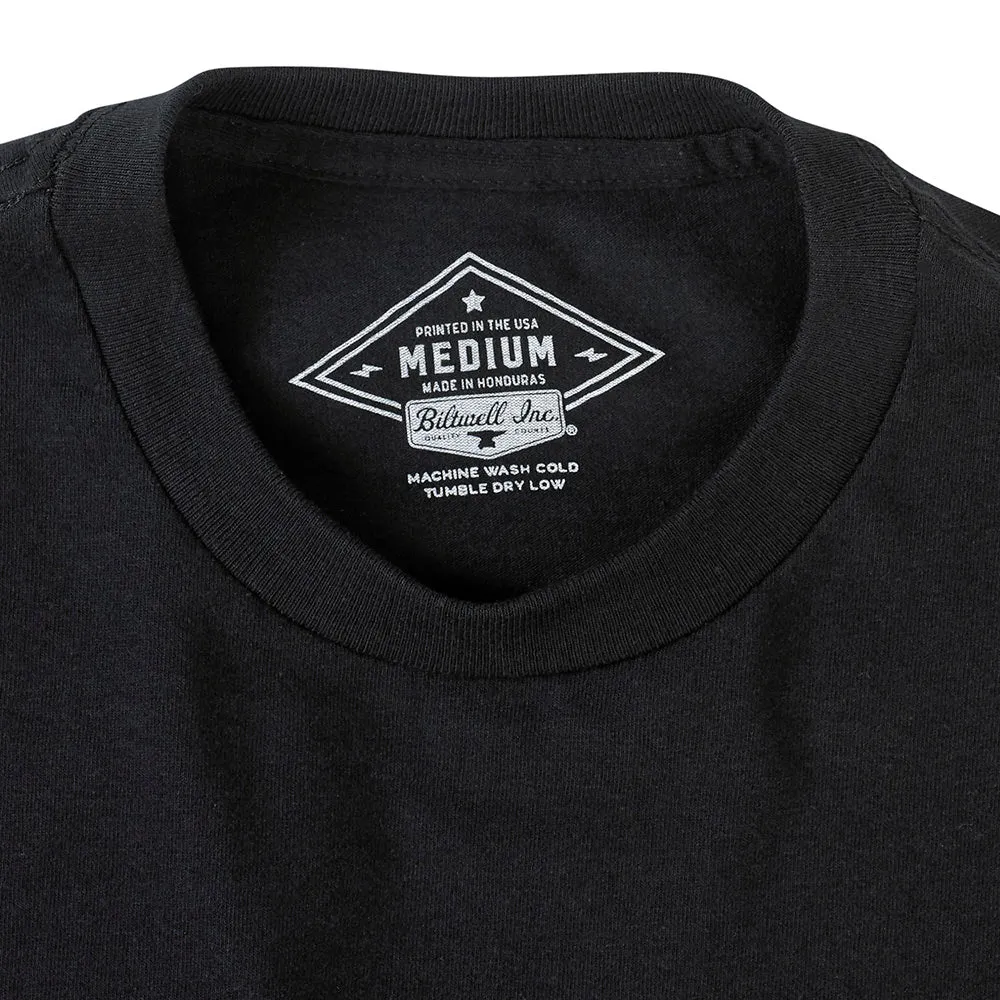 BILTWELL T-SHIRT [SCRIPT GREY BLACK]