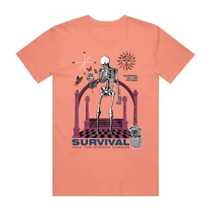 CHESSBOARD TEE PINK