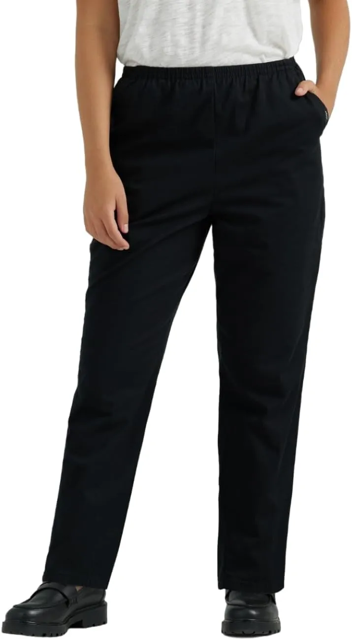 Chic Classic Collection Women's Cotton Pull-On Pant with Elastic Waist