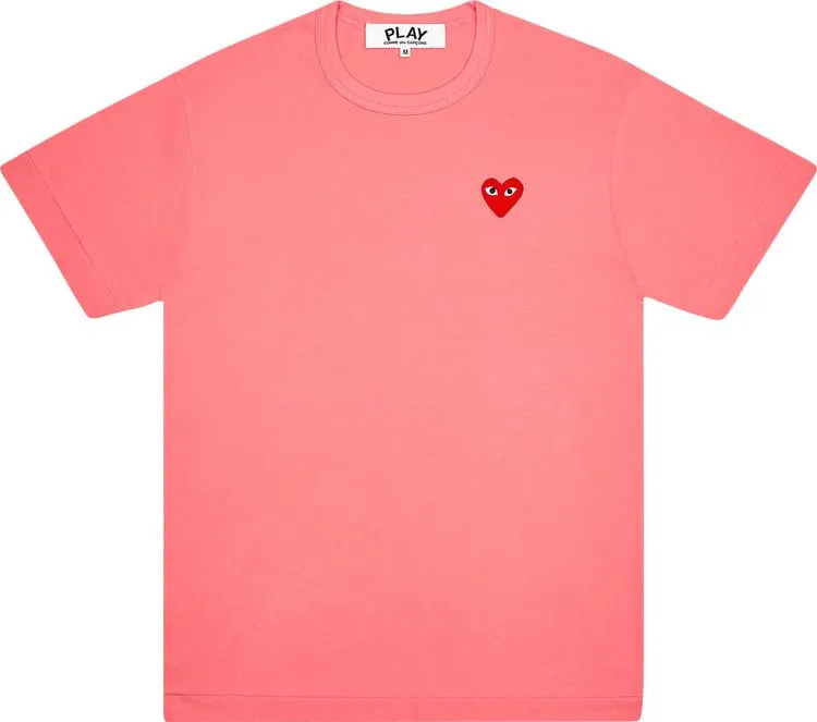Comme des Garçons PLAY Pastelle Red Emblem T-Shirt 'Pink', Pink