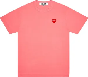 Comme des Garçons PLAY Pastelle Red Emblem T-Shirt 'Pink', Pink