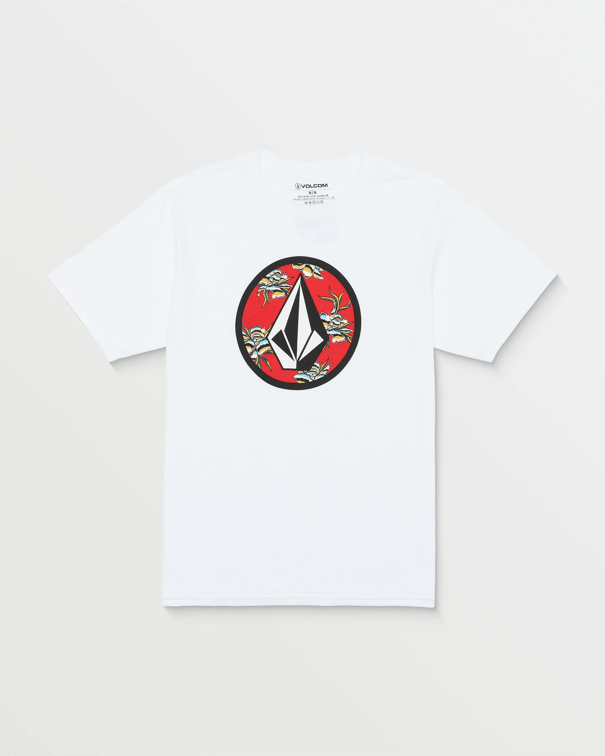 Crisp Stone Fill Short Sleeve Tee - White