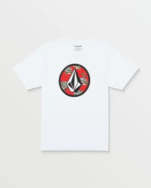 Crisp Stone Fill Short Sleeve Tee - White