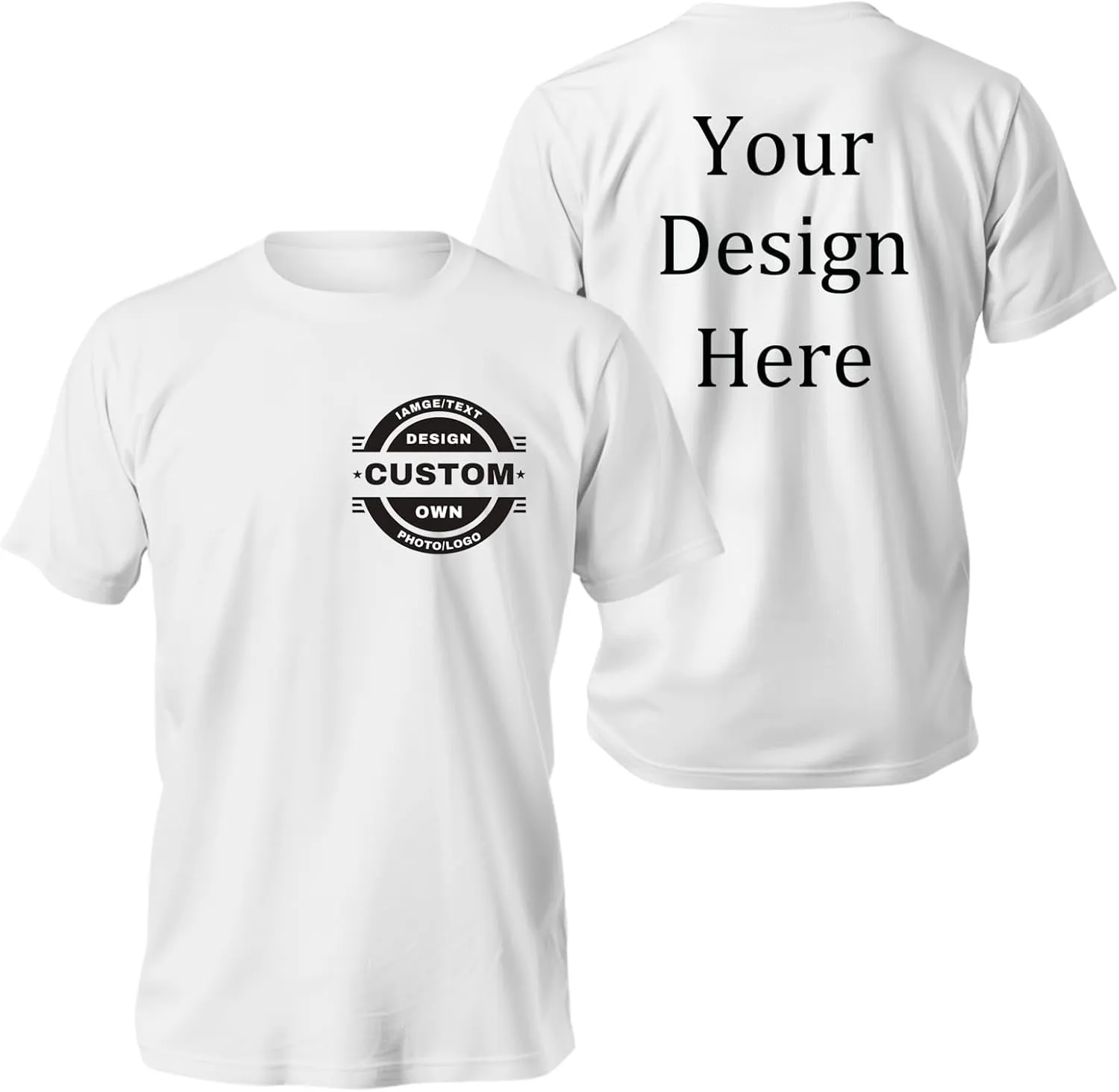 Custom t Shirts Design Your Own for Men & Women Personalized t Shirts Add Your Image Photo/Text Customized t Shirts