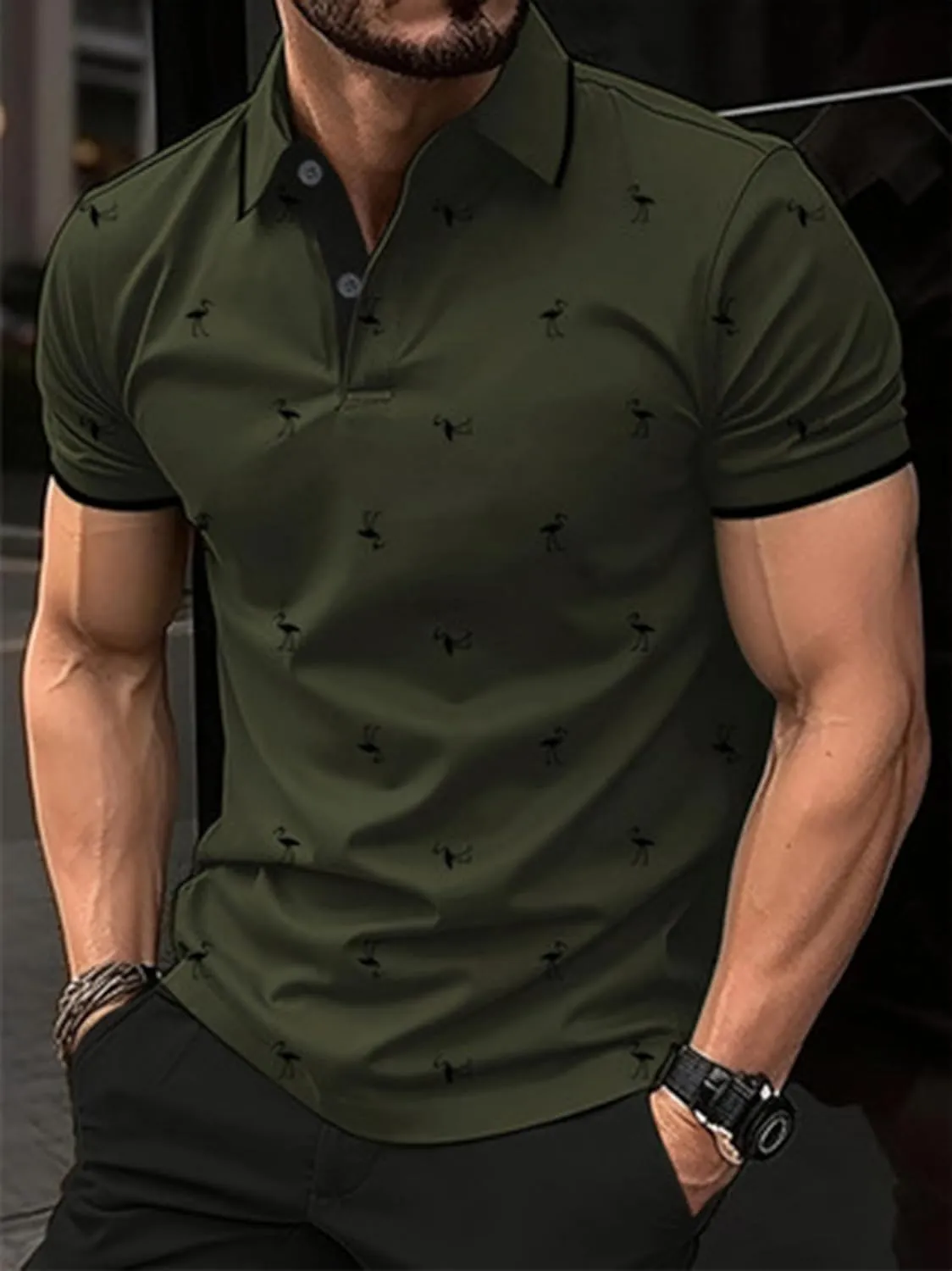 DEEX Men's Polo Shirts Short Sleeve 2025 Casual Polo T Shirt Color Block Slim Fit Summer Collared Golf Shirts