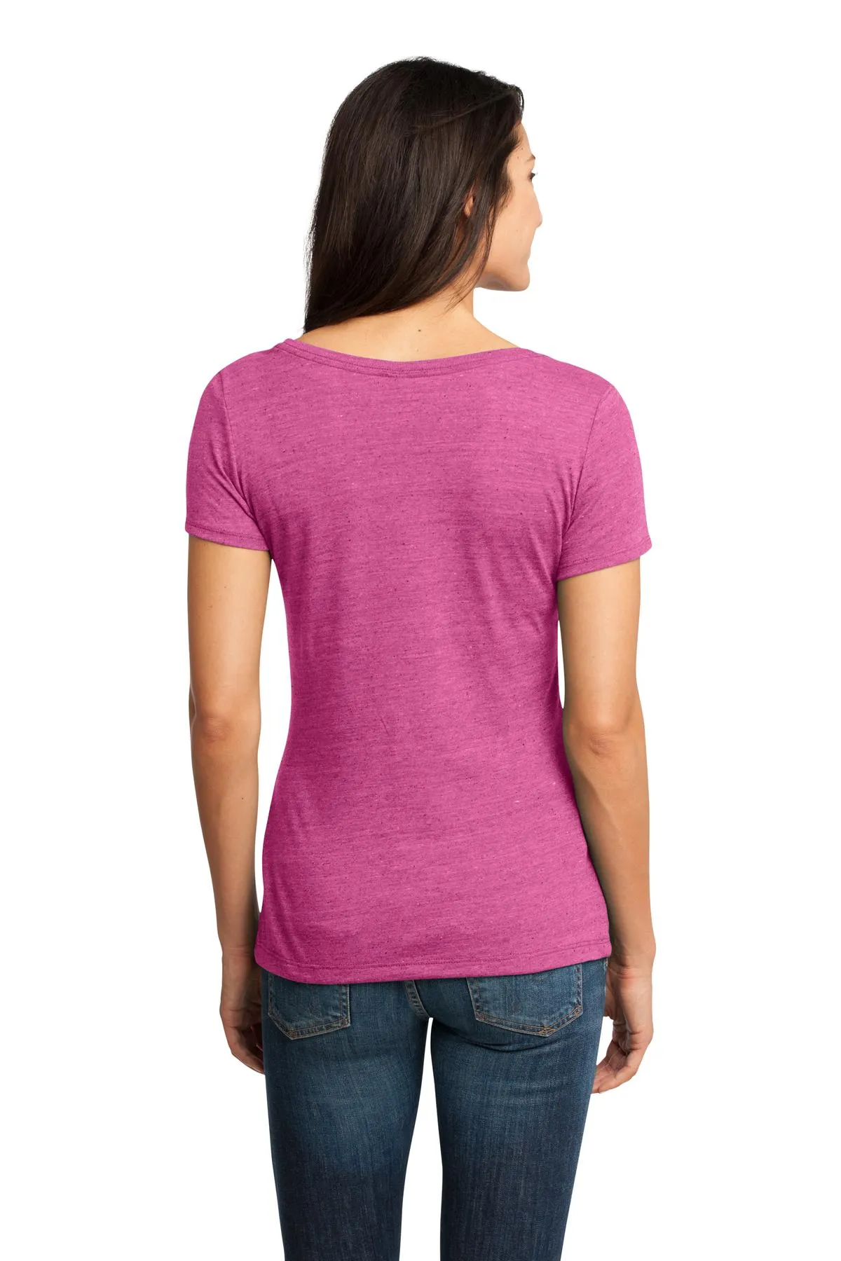District Made Ladies Textured Scoop Tee. DM471