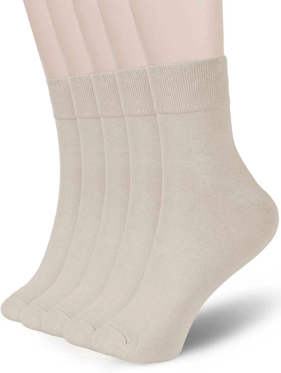 FGZ Women Thin Cotton Socks, Soft Cotton Bootie Socks Women Above Ankle Crew Socks 5-10 Pairs