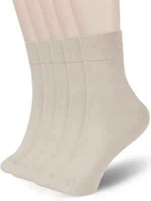 FGZ Women Thin Cotton Socks, Soft Cotton Bootie Socks Women Above Ankle Crew Socks 5-10 Pairs