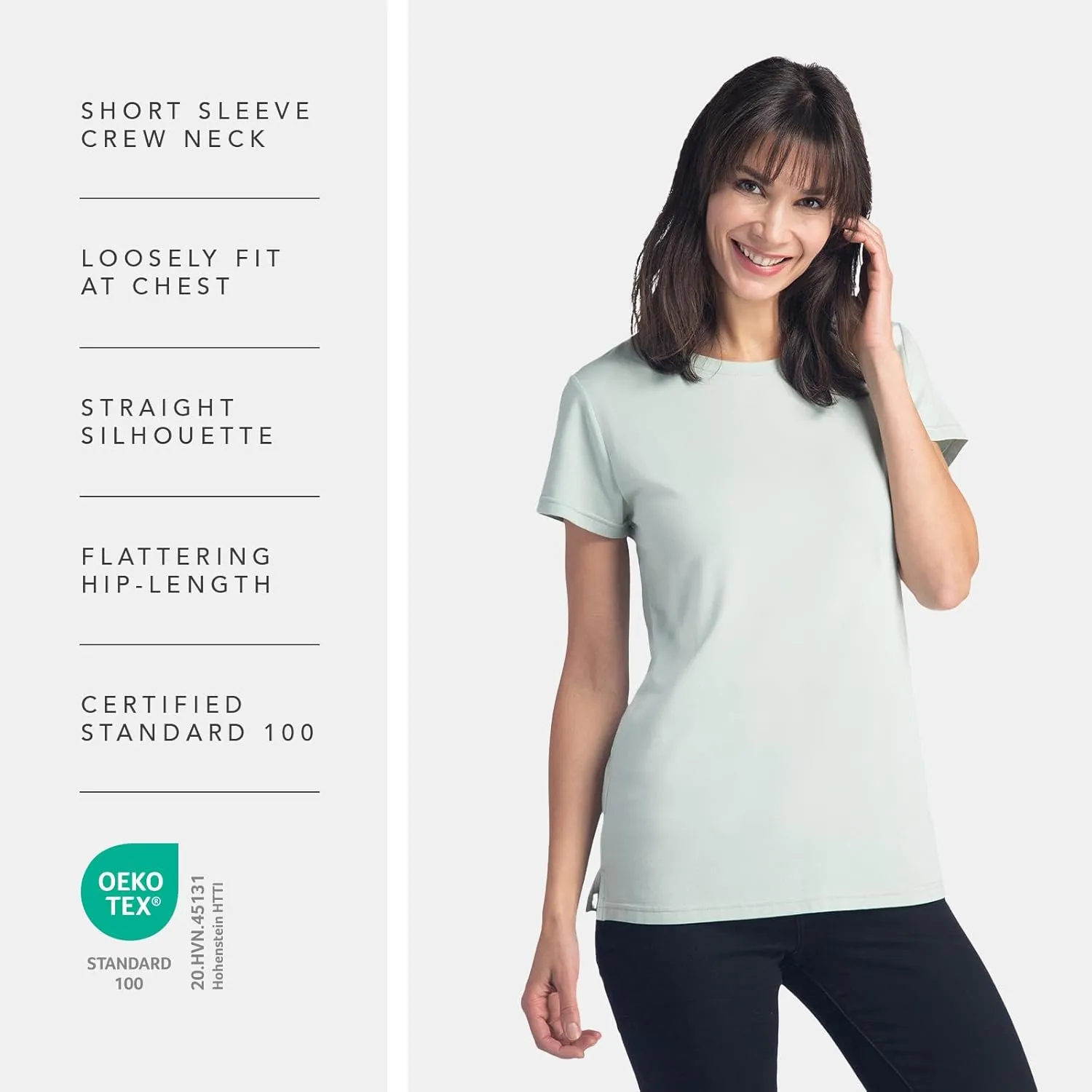 Fishers Finery Women's Ecofabric Short Sleeve Classic Fit Crew Neck Tee