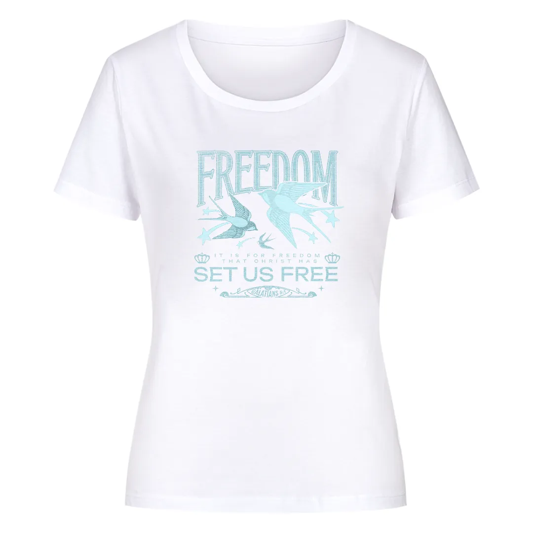 Freedom set us free Frauen Shirt