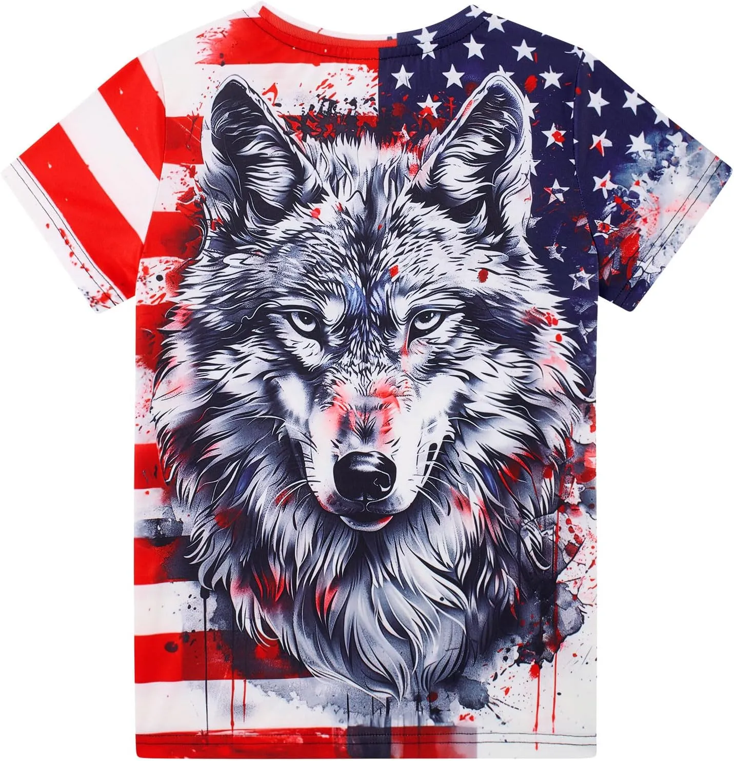 Funnycokid Boys Girls Shirts Graphic T-Shirt Neon Clothes Kids Novelty Youth Short Sleeve Animal Print Tees 4-16 Years