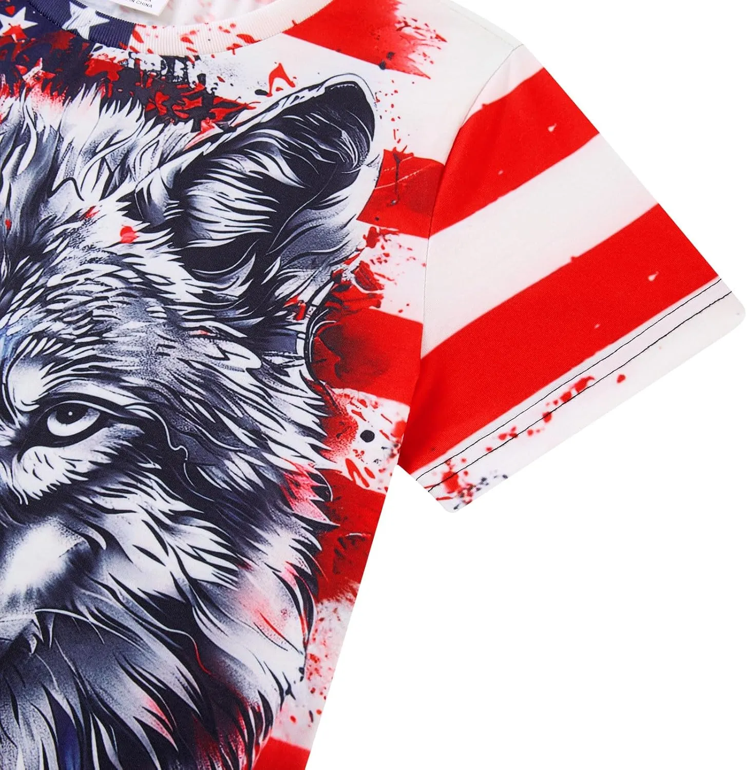 Funnycokid Boys Girls Shirts Graphic T-Shirt Neon Clothes Kids Novelty Youth Short Sleeve Animal Print Tees 4-16 Years