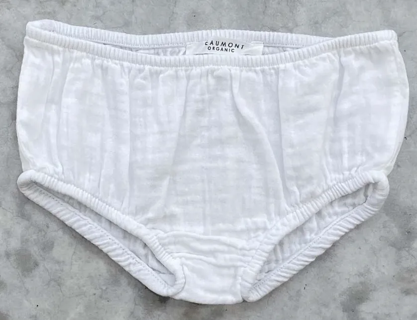 Gabriel Organic Cotton Baby Knickers In Off White