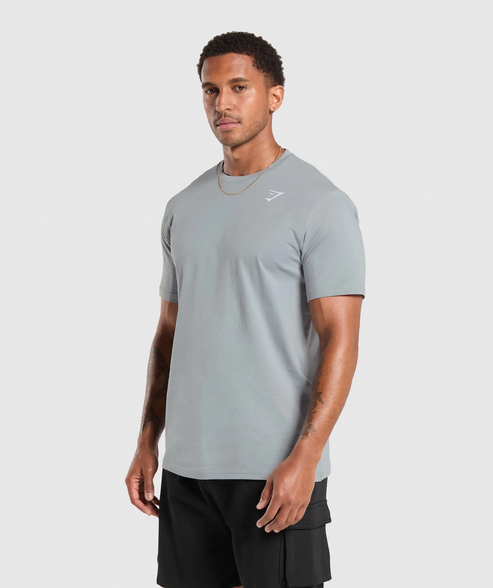 Gymshark Crest T-Shirt - Denim Grey
