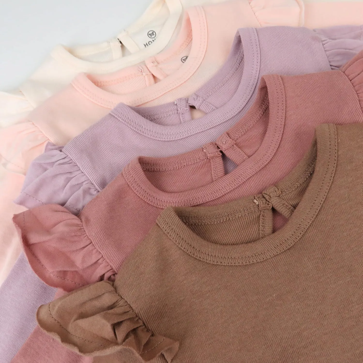 HonestBaby Long Sleeve Bodysuits Multipack Organic Cotton for Infant Baby Girls