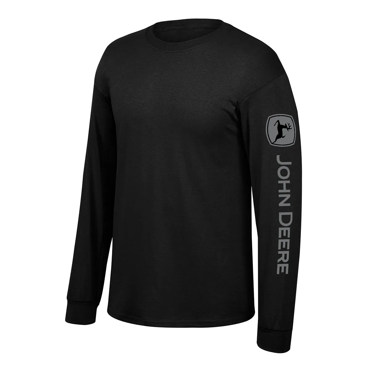 John Deere Men's Black & Grey Long Sleeve Tee