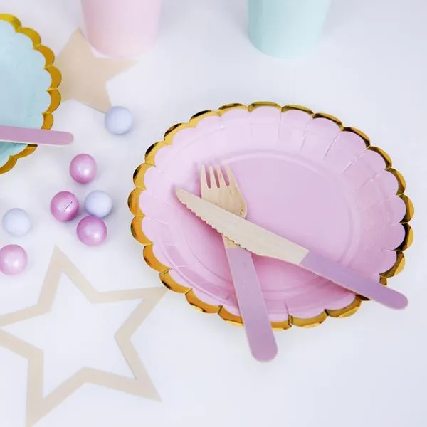 Little Party Plates - Sweet & Simple Pink (6 Pack)
