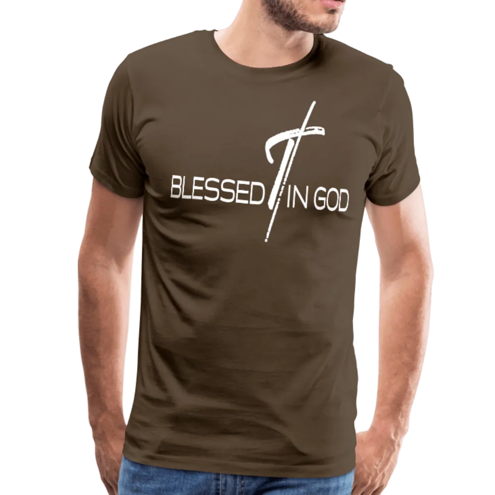 Men's T-Shirt, Blessed In God Short Sleeve Graphic Tee