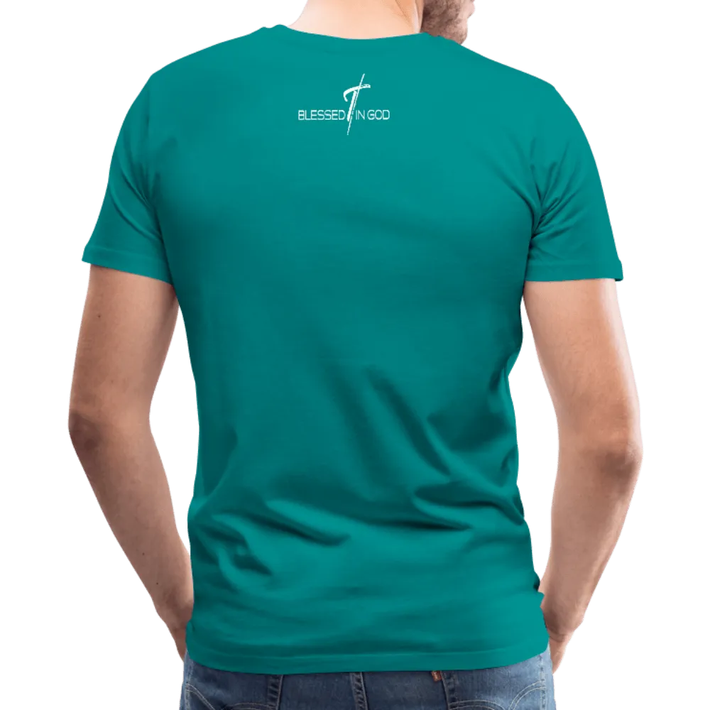 Men's T-Shirt, Blessed In God Short Sleeve Graphic Tee