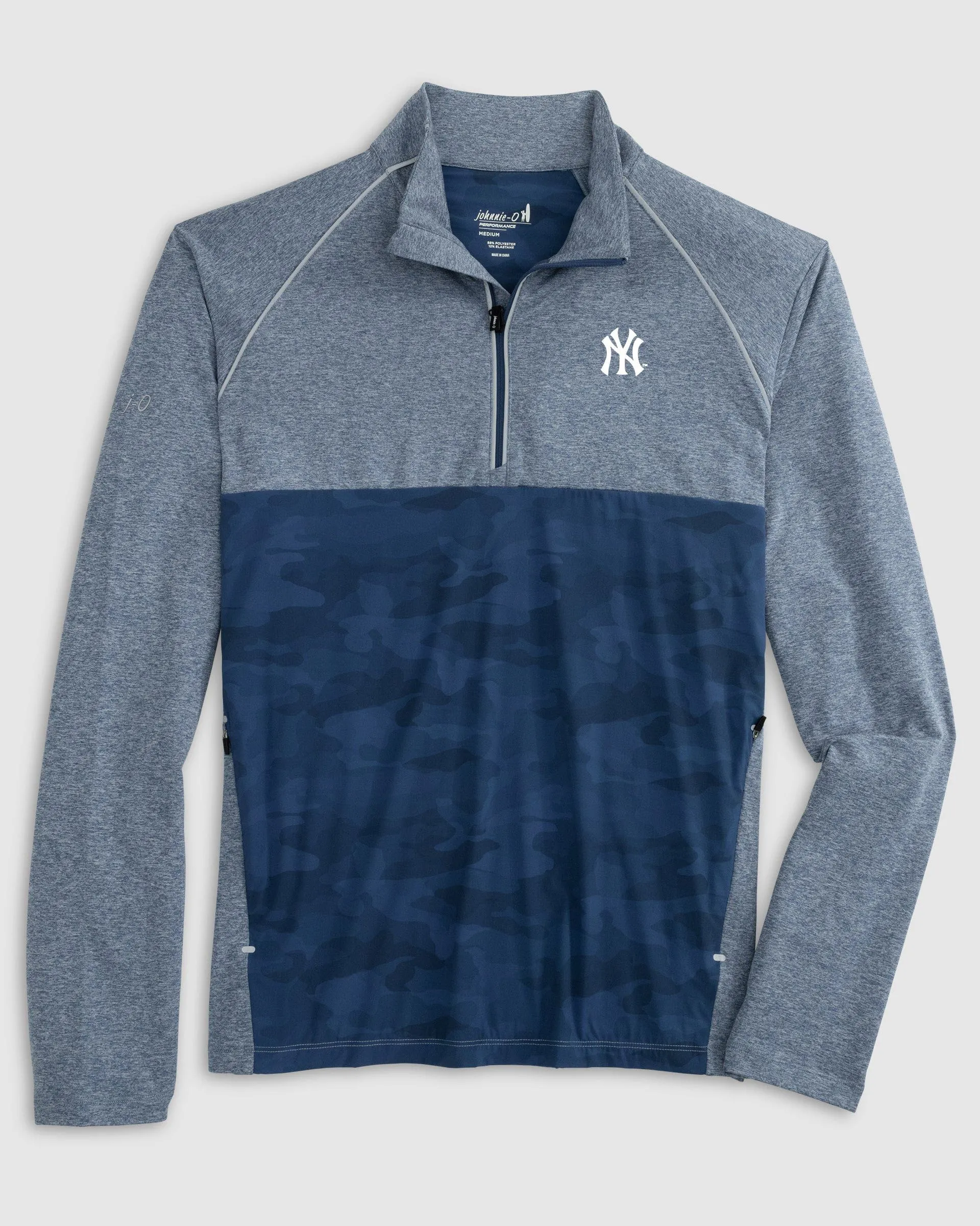 New York Yankees Keiser Camo Mixed Media 1/4 Zip