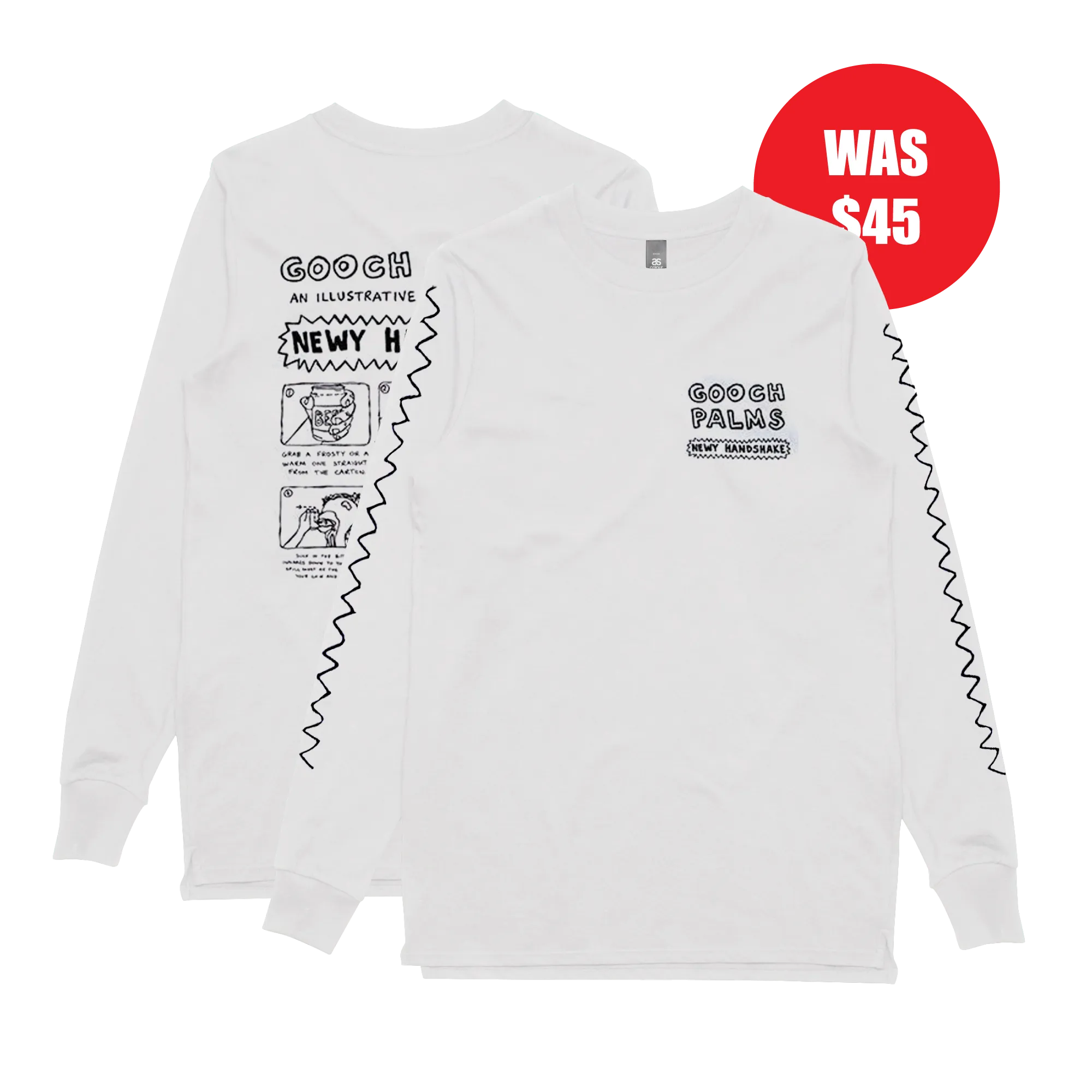 Newy Handshake / White Longsleeve
