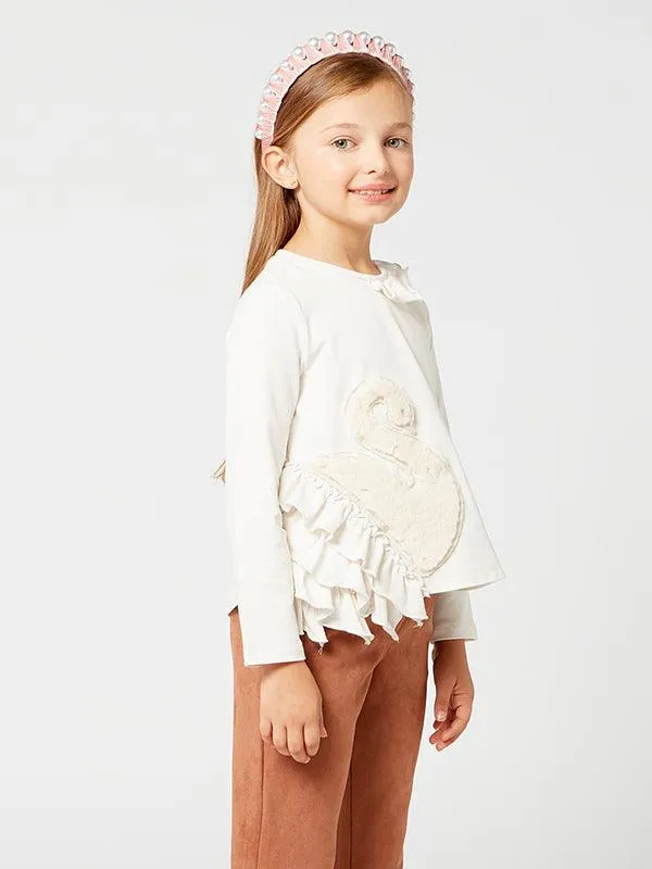 One Friday Off White Swan Top