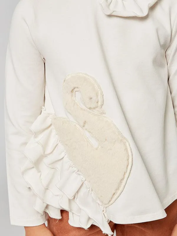 One Friday Off White Swan Top