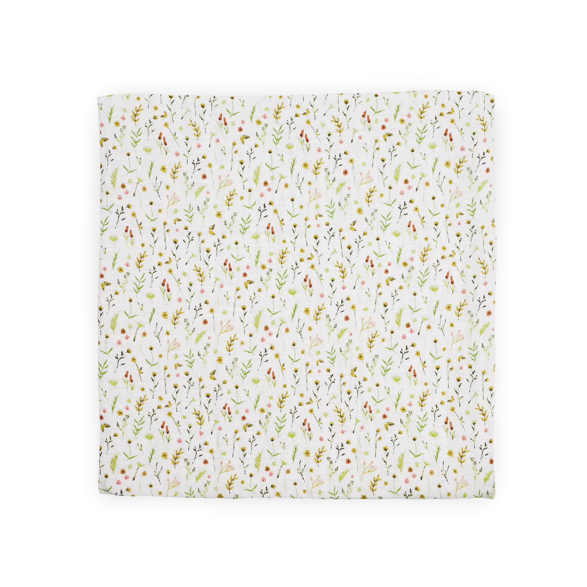 Organic Cotton Muslin Swaddle Blanket - Floral Field