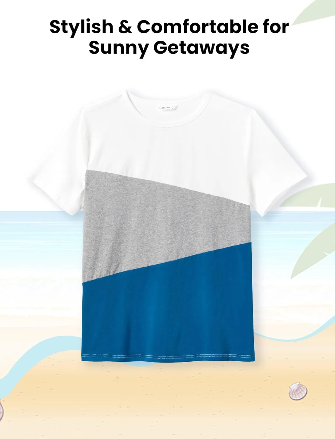 PATPAT Family Matching Outfits Summer Beach Tropical Holiday Ruffle Sleeve Mommy and Me Dresses and T-Shirts Sets
