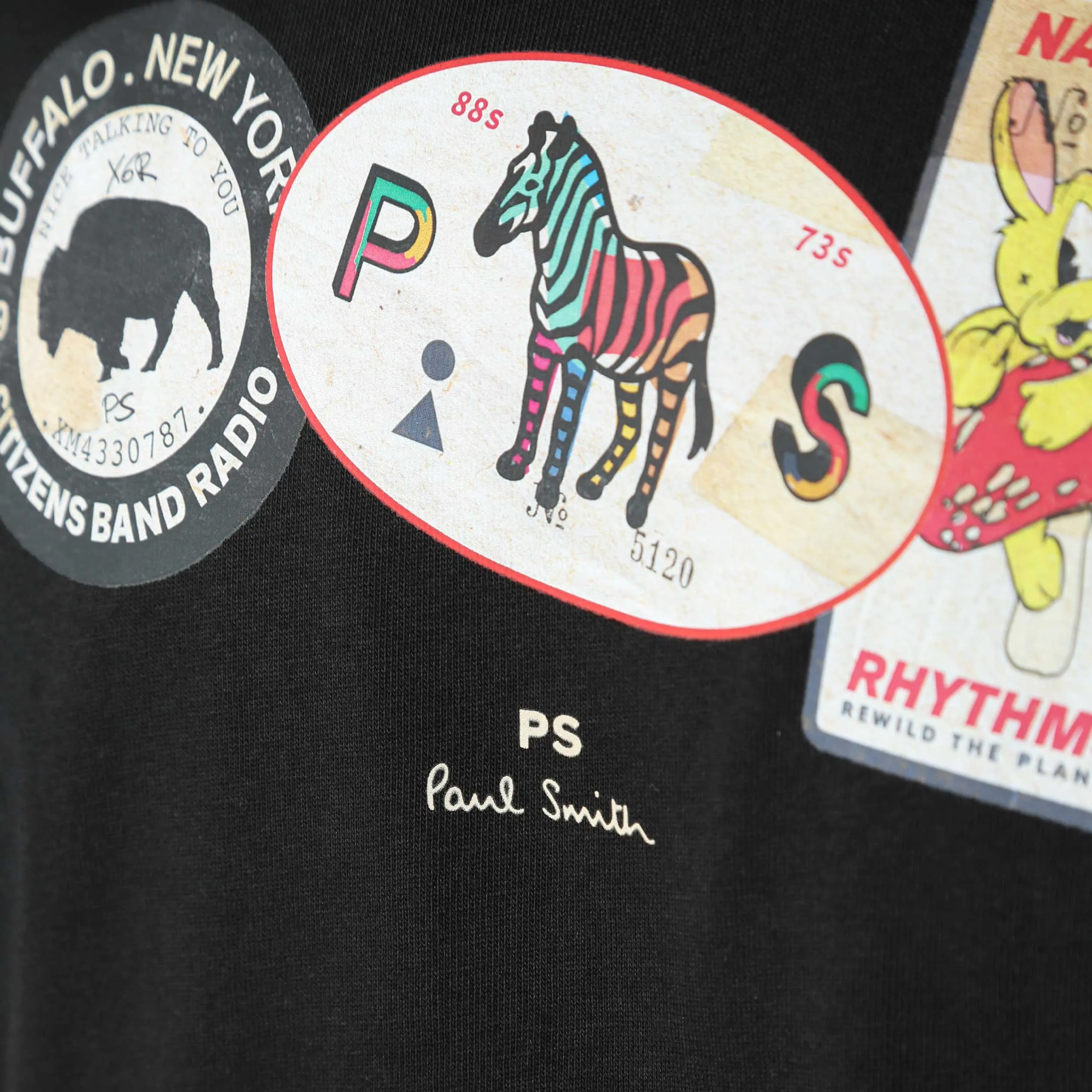 Paul Smith PS In A Row T Shirt in Black