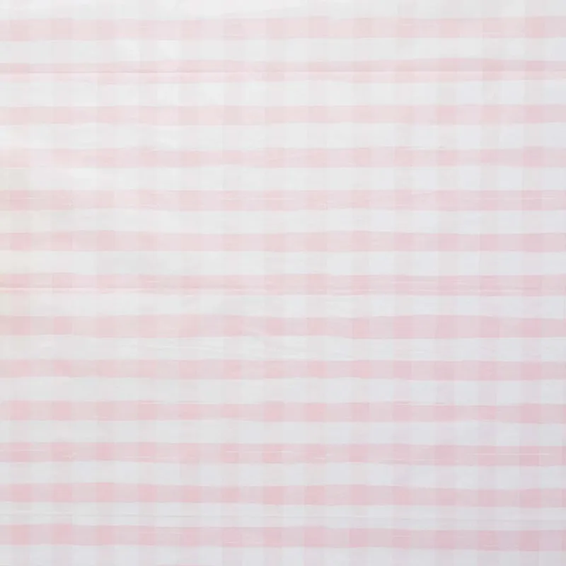 Pink Gingham Paper Tablecloth