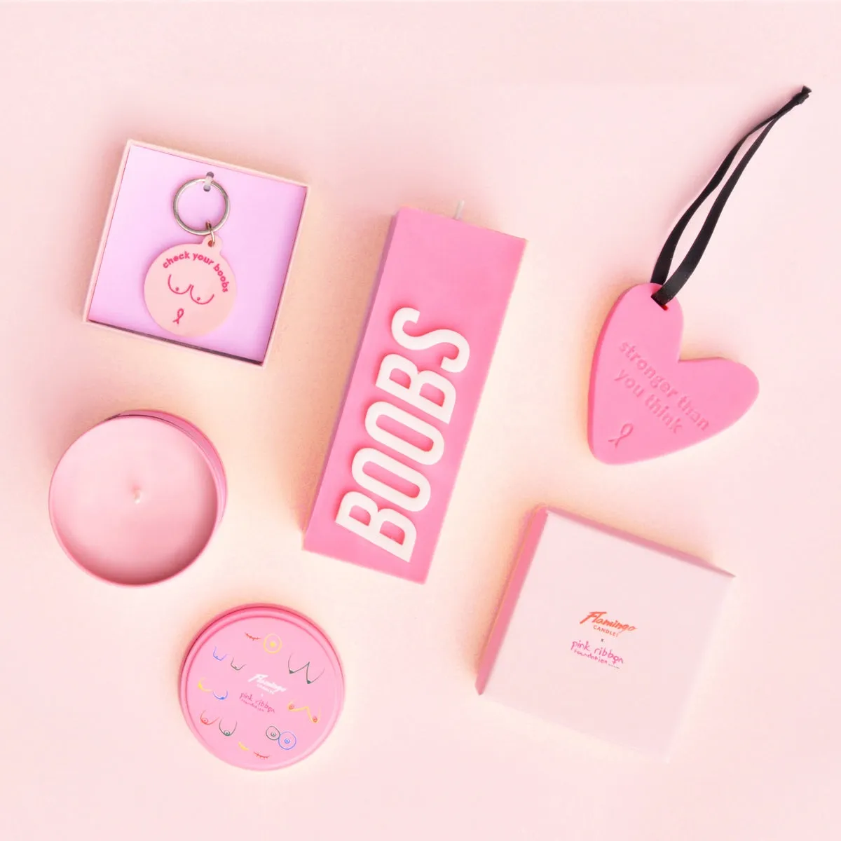 Pink Ribbon Scent Heart Letterbox Gift