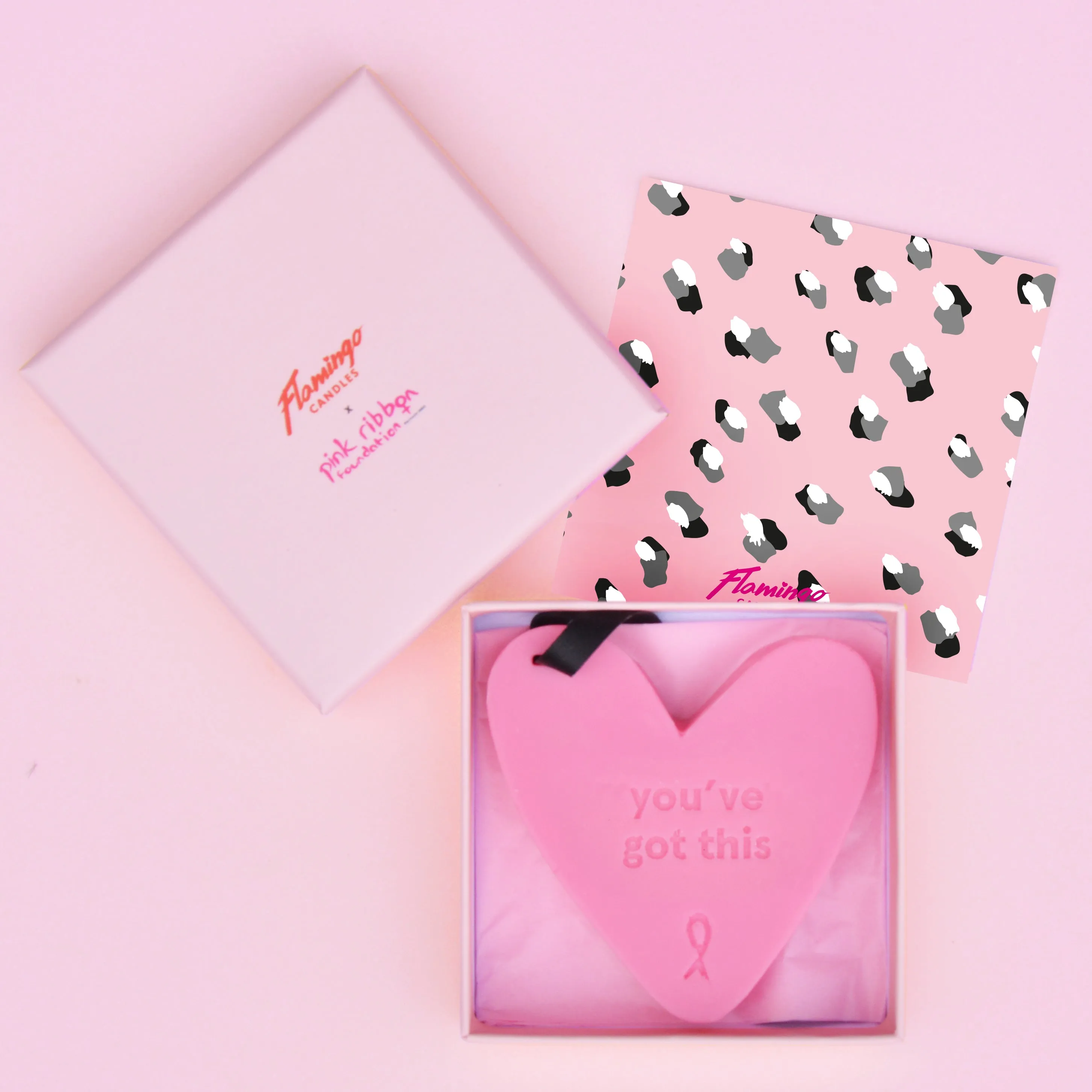 Pink Ribbon Scent Heart Letterbox Gift