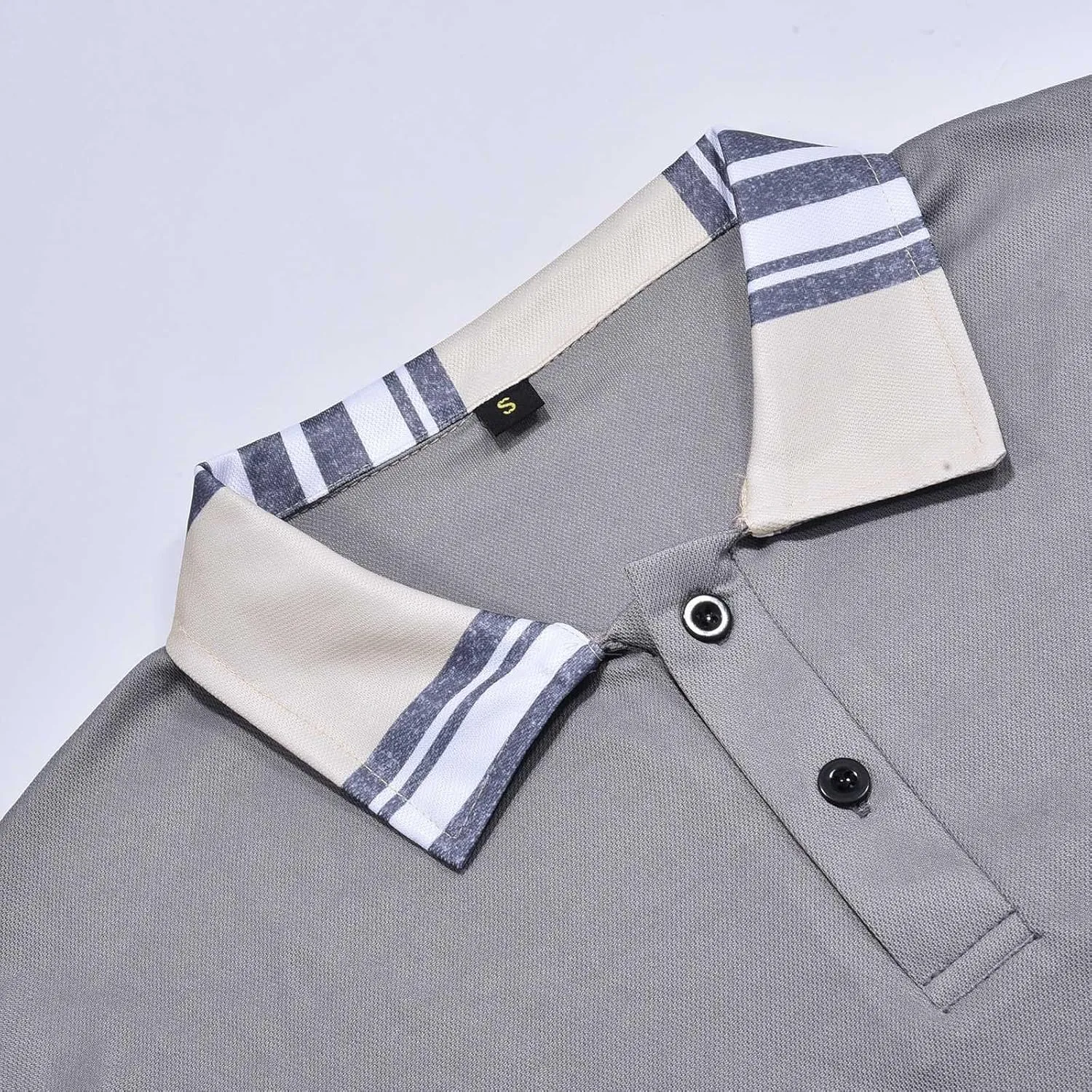Polo Shirts for Men Short Sleeve Button Down Collar Gradient Tees Casual Business Work Tshirt Summer Golf Tops