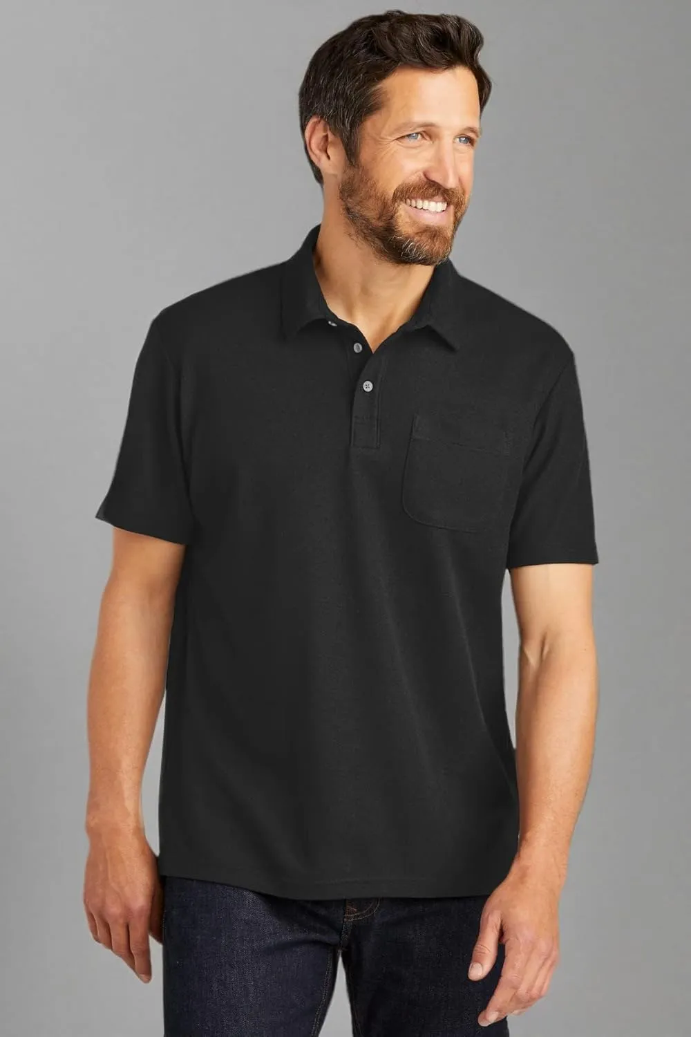 Port Authority C-Free Cotton Blend Pique Pocket Polo