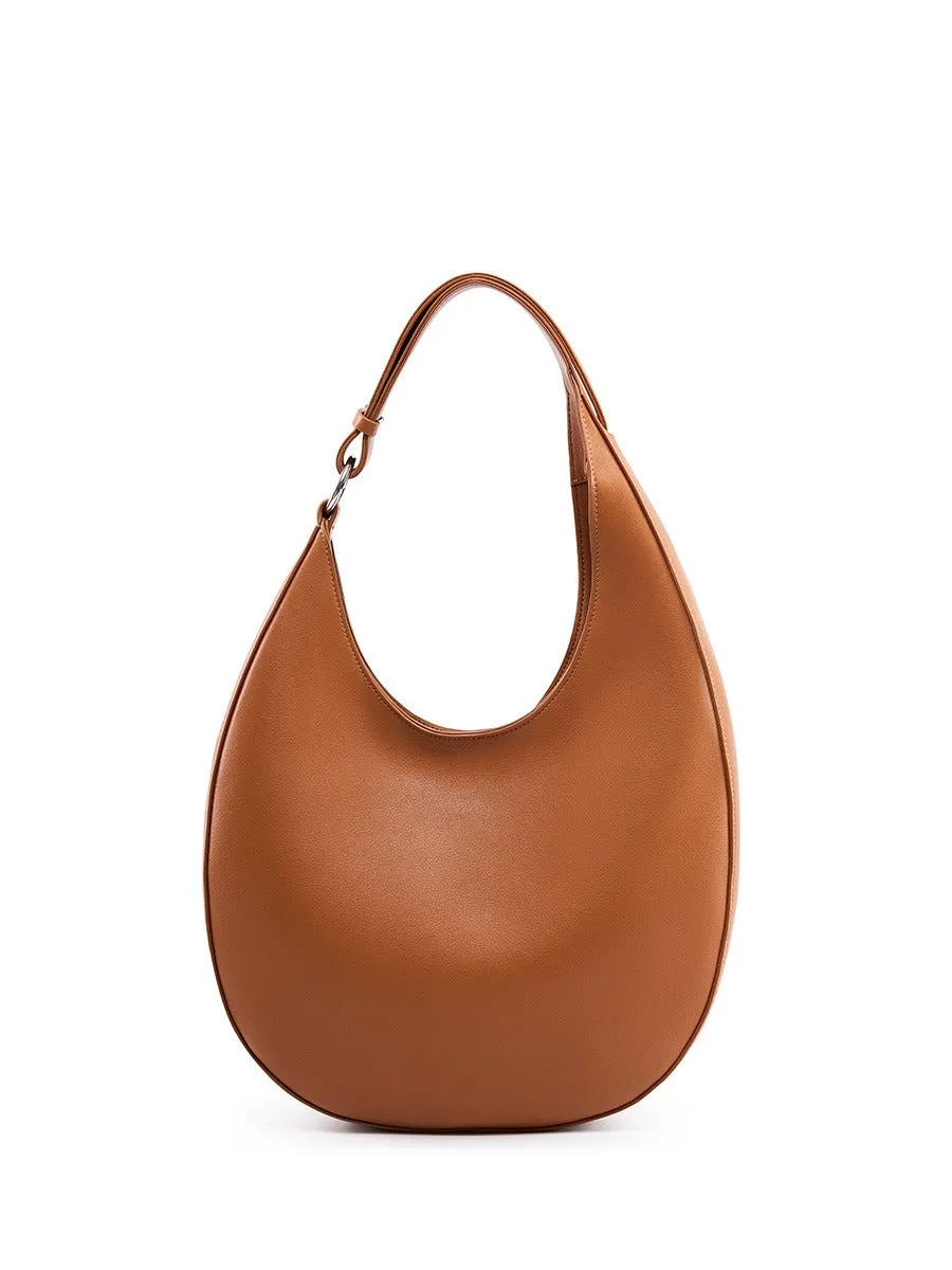 Pre Order: Crescent-Shaped Leather Shoulder Bag