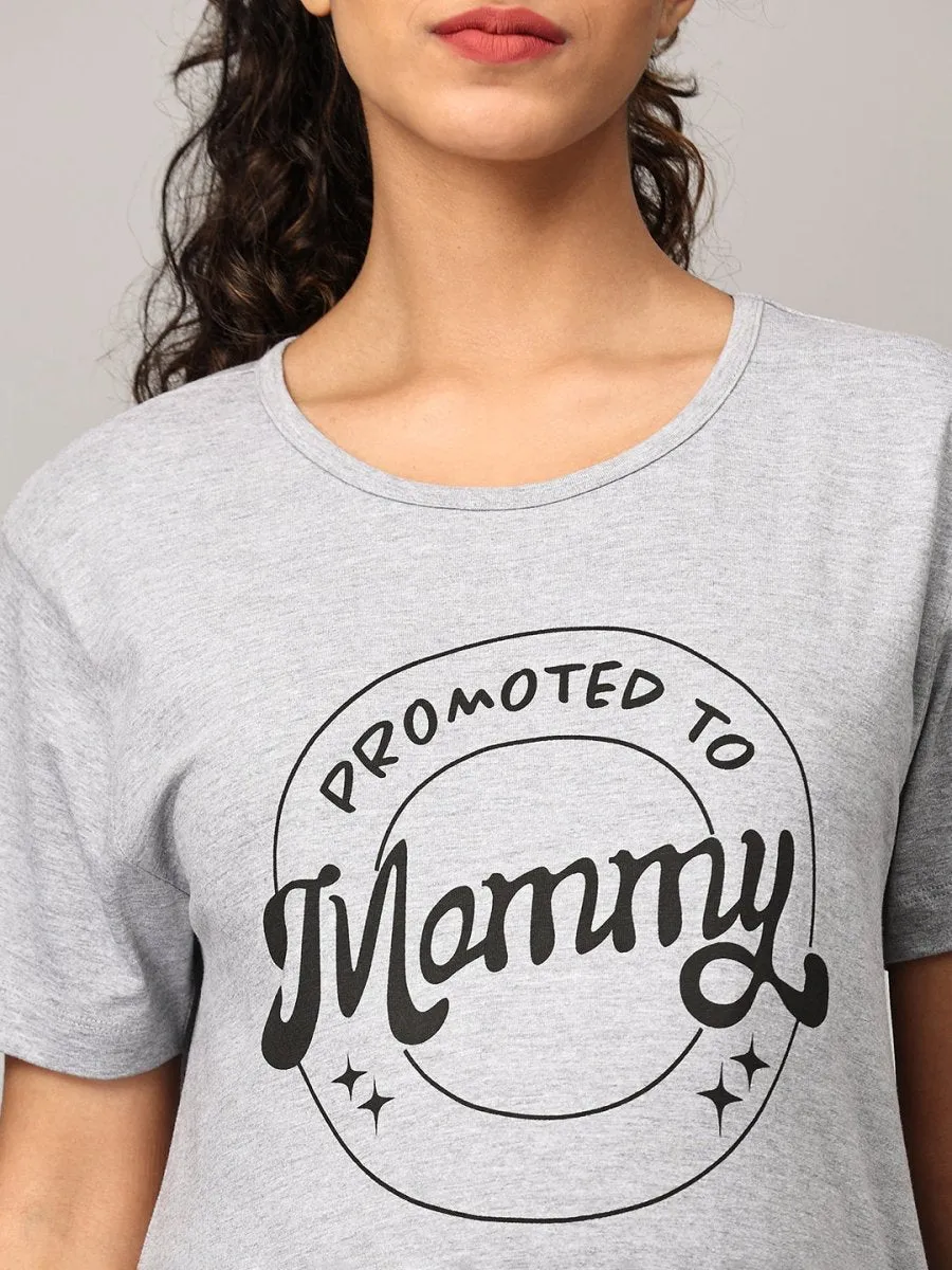 Promoted To Mummy Oversized Maternity T shirt Dress