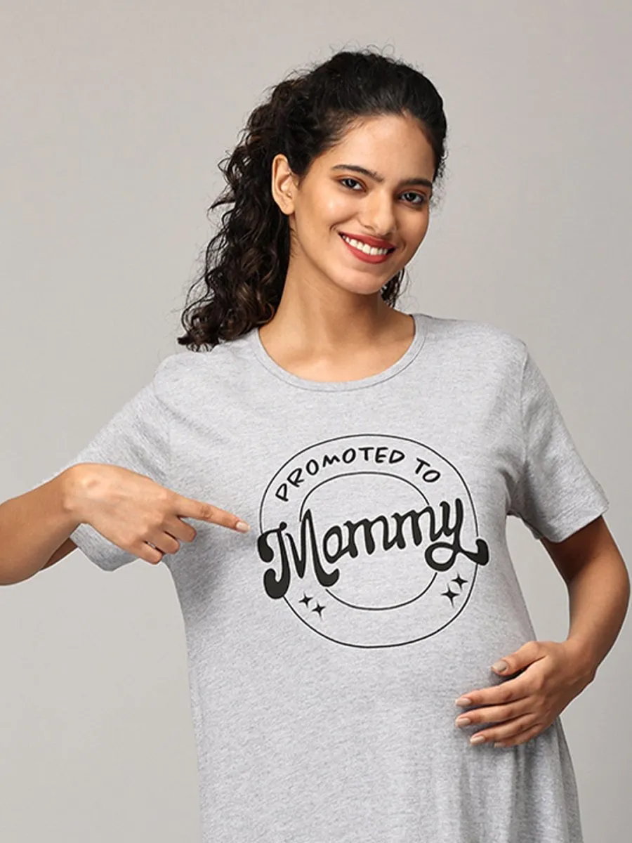Promoted To Mummy Oversized Maternity T shirt Dress