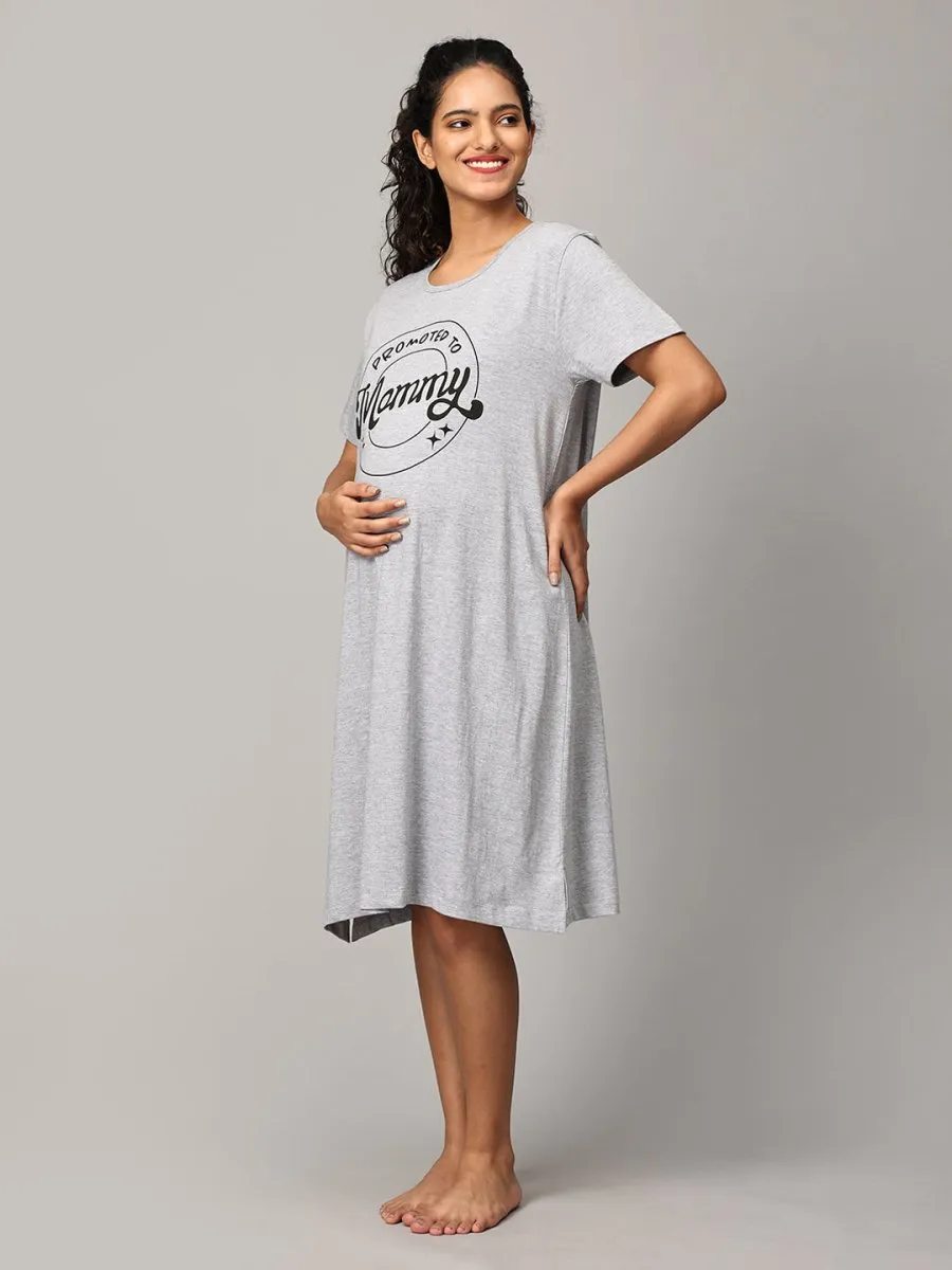 Promoted To Mummy Oversized Maternity T shirt Dress
