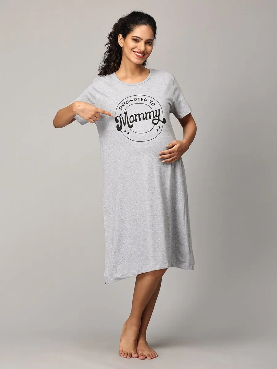 Promoted To Mummy Oversized Maternity T shirt Dress